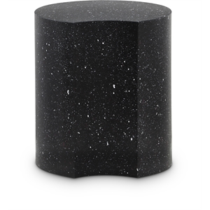 Meridian Furniture Dimple Black Terrazzo Pattern Iron Metal End Table