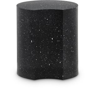 Meridian Furniture Dimple Black Terrazzo Pattern Iron Metal End Table
