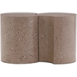 Meridian Furniture Dimple 2 Piece Taupe Terrazzo Pattern Iron Metal End Table