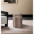 Meridian Furniture Dimple 2 Piece Taupe Terrazzo Pattern Iron Metal End Table