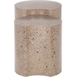 Meridian Furniture Dimple 2 Piece Taupe Terrazzo Pattern Iron Metal End Table