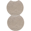 Meridian Furniture Dimple 2 Piece Taupe Terrazzo Pattern Iron Metal End Table