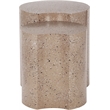 Meridian Furniture Dimple 2 Piece Taupe Terrazzo Pattern Iron Metal End Table