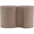 Meridian Furniture Dimple 2 Piece Taupe Terrazzo Pattern Iron Metal End Table