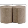 Meridian Furniture Dimple 2 Piece Taupe Terrazzo Pattern Iron Metal End Table