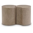 Meridian Furniture Dimple 2 Piece Taupe Terrazzo Pattern Iron Metal End Table