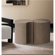 Meridian Furniture Dimple 2 Piece Taupe Terrazzo Pattern Iron Metal End Table