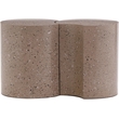 Meridian Furniture Dimple 2 Piece Taupe Terrazzo Pattern Iron Metal End Table