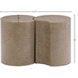 Meridian Furniture Dimple 2 Piece Taupe Terrazzo Pattern Iron Metal End Table