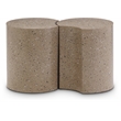 Meridian Furniture Dimple 2 Piece Taupe Terrazzo Pattern Iron Metal End Table