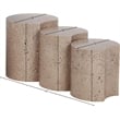 Meridian Furniture Dimple 3 Piece Taupe Terrazzo Pattern Iron Metal End Table
