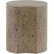 Meridian Furniture Dimple Taupe Terrazzo Pattern Iron Metal End Table