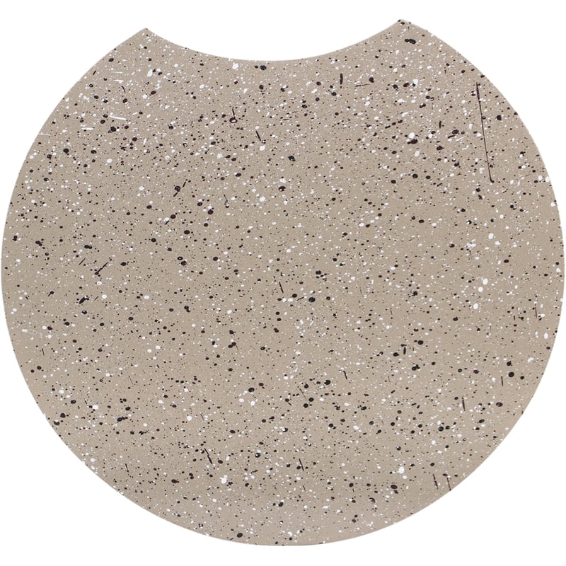 Meridian Furniture Dimple Taupe Terrazzo Pattern Iron Metal End Table