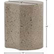 Meridian Furniture Dimple Taupe Terrazzo Pattern Iron Metal End Table