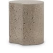 Meridian Furniture Dimple Taupe Terrazzo Pattern Iron Metal End Table