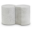 Meridian Furniture Dimple 2 Piece White Terrazzo Pattern Iron Metal End Table