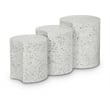 Meridian Furniture Dimple 3 Piece White Terrazzo Pattern Iron Metal End Table
