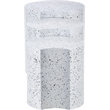 Meridian Furniture Dimple 3 Piece White Terrazzo Pattern Iron Metal End Table