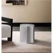Meridian Furniture Dimple White Terrazzo Pattern Iron Metal End Table