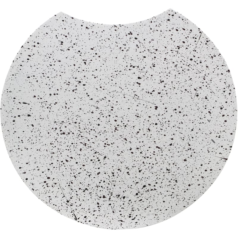 Meridian Furniture Dimple White Terrazzo Pattern Iron Metal End Table