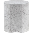 Meridian Furniture Dimple White Terrazzo Pattern Iron Metal End Table