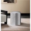 Meridian Furniture Dimple White Terrazzo Pattern Iron Metal End Table