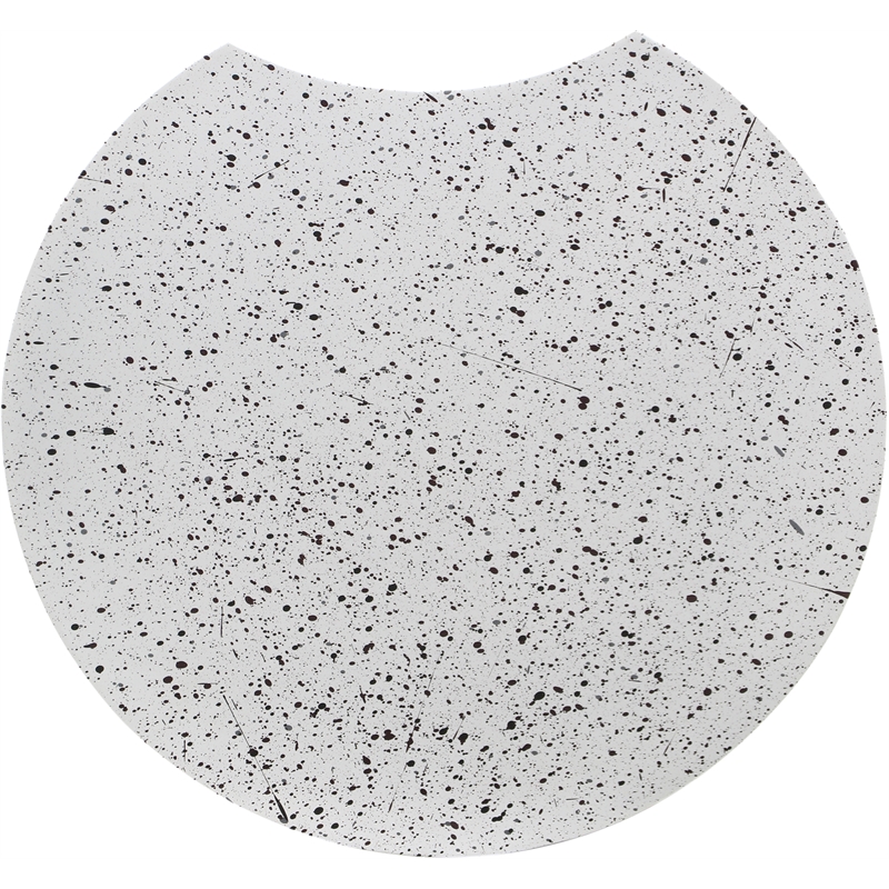 Meridian Furniture Dimple White Terrazzo Pattern Iron Metal End Table