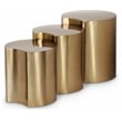 Meridian Furniture Dimple 3 Piece Gold Iron Metal End Table