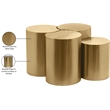 Meridian Furniture Dimple 4 Piece Gold Iron Metal Coffee Table