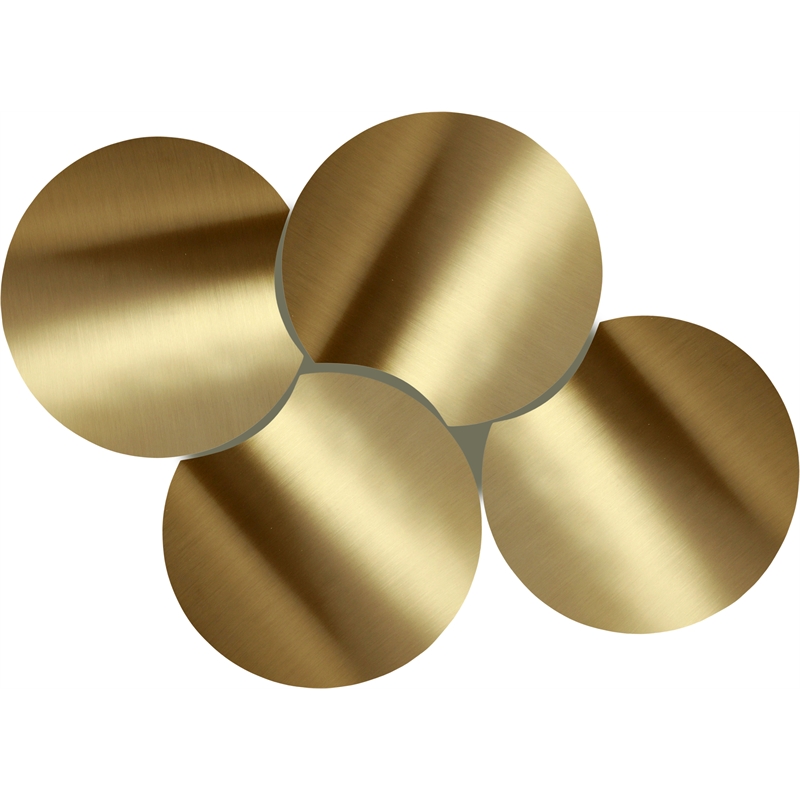 Meridian Furniture Dimple 4 Piece Gold Iron Metal Coffee Table