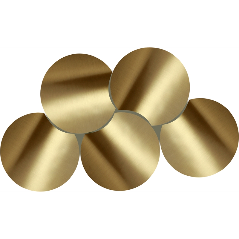 Meridian Furniture Dimple 5 Piece Gold Iron Metal Coffee Table