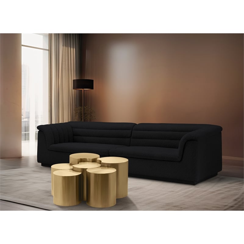 Meridian Furniture Dimple 6 Piece Gold Iron Metal Coffee Table