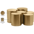 Meridian Furniture Dimple 6 Piece Gold Iron Metal Coffee Table