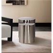 Meridian Furniture Dimple 2 Piece Silver Iron Metal End Table
