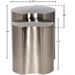 Meridian Furniture Dimple 2 Piece Silver Iron Metal End Table