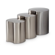 Meridian Furniture Dimple 3 Piece Silver Iron Metal End Table