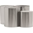 Meridian Furniture Dimple 4 Piece Silver Iron Metal Coffee Table