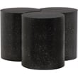 Meridian Furniture Dimple 3 Piece Black Terrazzo Pattern Iron Metal Coffee Table