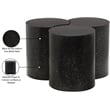 Meridian Furniture Dimple 3 Piece Black Terrazzo Pattern Iron Metal Coffee Table