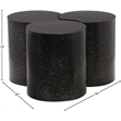 Meridian Furniture Dimple 3 Piece Black Terrazzo Pattern Iron Metal Coffee Table