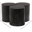 Meridian Furniture Dimple 3 Piece Black Terrazzo Pattern Iron Metal Coffee Table