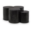 Meridian Furniture Dimple 4 Piece Black Terrazzo Pattern Iron Metal Coffee Table