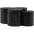 Meridian Furniture Dimple 4 Piece Black Terrazzo Pattern Iron Metal Coffee Table