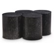Meridian Furniture Dimple 4 Piece Black Terrazzo Pattern Iron Metal Coffee Table