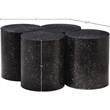 Meridian Furniture Dimple 4 Piece Black Terrazzo Pattern Iron Metal Coffee Table