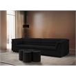 Meridian Furniture Dimple 4 Piece Black Terrazzo Pattern Iron Metal Coffee Table