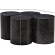 Meridian Furniture Dimple 4 Piece Black Terrazzo Pattern Iron Metal Coffee Table