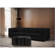 Meridian Furniture Dimple 5 Piece Black Terrazzo Pattern Iron Metal Coffee Table