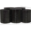 Meridian Furniture Dimple 5 Piece Black Terrazzo Pattern Iron Metal Coffee Table