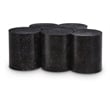 Meridian Furniture Dimple 5 Piece Black Terrazzo Pattern Iron Metal Coffee Table